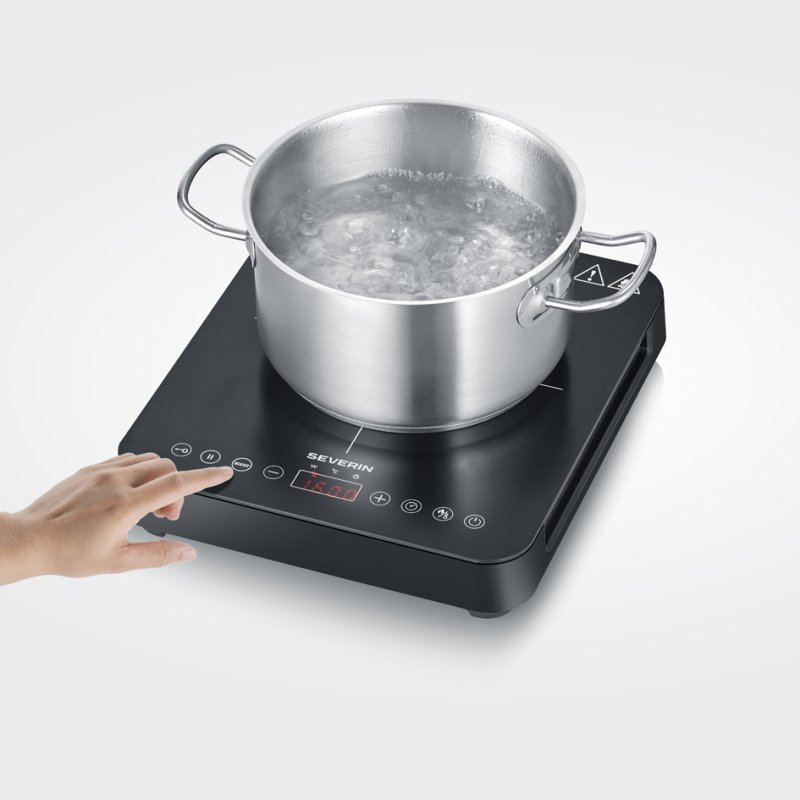 SEVERIN induction hob KP 1025, black, 2000 watts, 220 mm